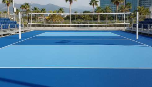 How to Install an Outdoor Volleyball Court Using Acrylic Flooring
